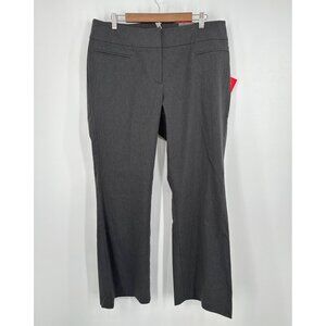 Lane Bryant Right Fit Pants Women 3 (18) Grey Flare Curvy Mid Rise Stretch NWT